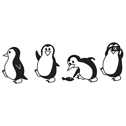 Veemoon Lustiger Wandaufkleber Entfernbare Aufkleber Weihnachtsdekoration Wandtattoo Weihnachten Dekoration Meereslebewesen Kühlschrank-pinguin-aufkleber Kleiner Pinguin Tier von Veemoon