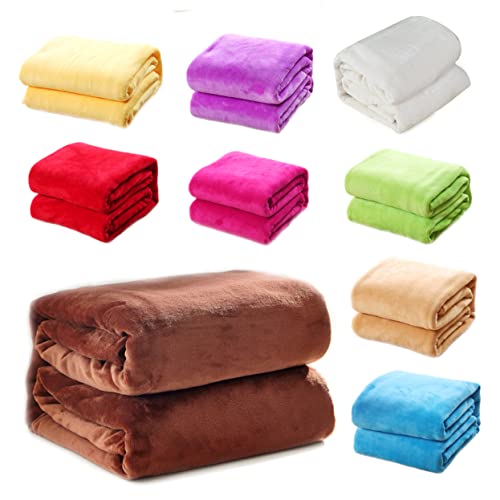 Veemoon Color Flannel Fleece Decke Kuschelige Wohndecke Für Couch Und Bett Sonnigem Gelb Für Jahreszeiten Leicht Und Warm von Veemoon