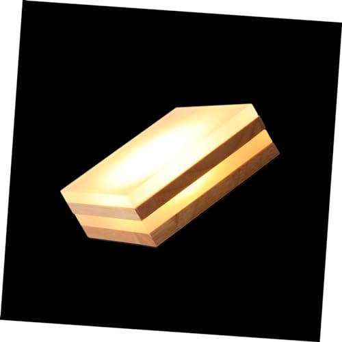 Veemoon LED Holz Bonsai Sockel mit USB Stapelbares Design Warmes Licht Dimmbar Rutschfeste und Holzbasis für Desktop Bonsai und Aquarium Dekoration von Veemoon
