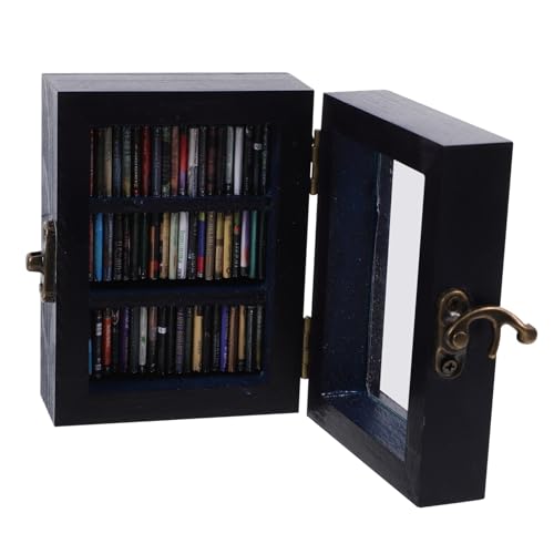 Veemoon Miniatur Holz Bücherregal Dekoratives Anti-Angst Bücherregal Für Kinderzimmer Und Puppenhaus Mit Mini-büchern Für Geschenkideen Und Raumdekoration Veemoon Miniatur Holz Bücherregal Dekoratives Anti-Angst Bücherregal Für Kinderzimmer Und Puppenhaus Mit Mini-büchern Für Geschenkideen Und Raumdekoration von Veemoon