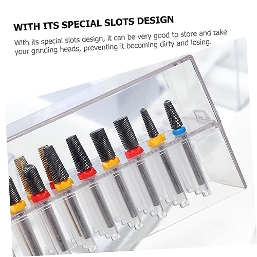 Veemoon Nagelbohrer Aufbewahrungsbox Transparent Langlebig Nagelbohrer Organizer für und Heimgebrauch Maniküre Zubehör Aufbewahrung von Veemoon