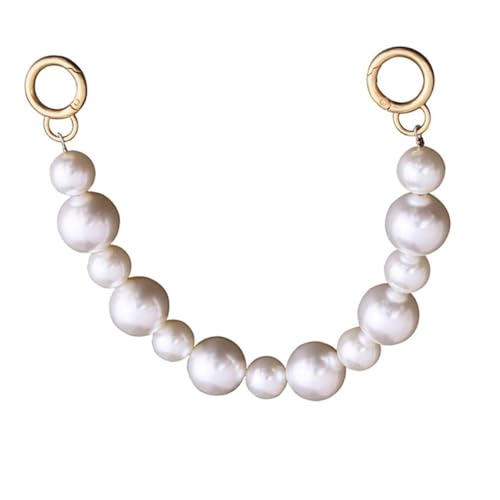 Veemoon Perlenkette Handtasche Metallkette Weiß DIY Taschenband Handtaschengurt Schmuck Zubehör für Schultertaschen und Umhängetaschen Veemoon Perlenkette Handtasche Metallkette Weiß DIY Taschenband Handtaschengurt Schmuck Zubehör für Schultertaschen und Umhängetaschen von Veemoon