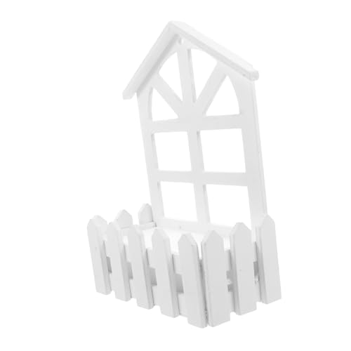 Veemoon Picket Fence Blumenkübel mit Schaumstoffeinlage Rechteckiger Holzpflanzer für Kunstblumen und Pflanzen Wandbehang Blumentopf für Garten und Wohnraumdekoration von Veemoon