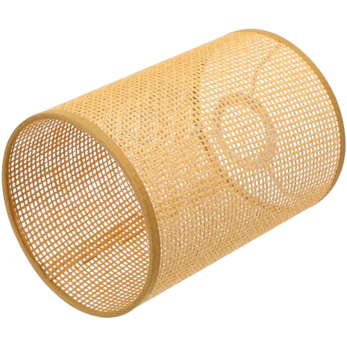 Veemoon Rattan Lampenschirm Geflochten für Tisch Stehlampe Natürlicher Boho Stil Warmes Licht Kompatibel mit Nachttischlampen Rustikaler Lampenschirm für Wohnzimmer und Schlafzimmer von Veemoon