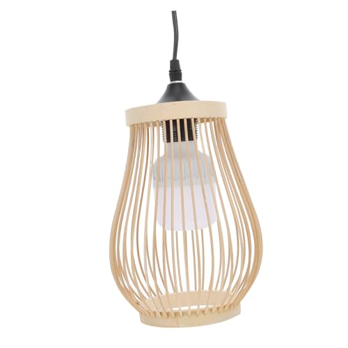 Veemoon Rattan Pendelleuchte im Vintage Stil Rustikale Deckenlampe mit Geflochtenem Lampenschirm für Esszimmer Küche Schlafzimmer und Cafés LED Birne von Veemoon