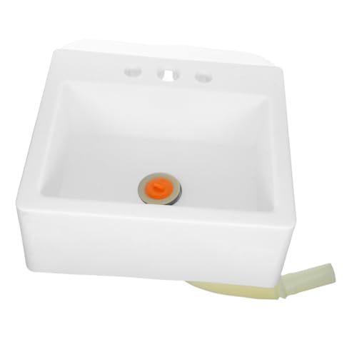 Veemoon Rechteckiger Wandmontierter Waschtisch aus Kunststoff Platzsparendes Design für Kleine Bäder Mietwohnungen und Duschbereiche Bohrfreie Installation Leicht und Pflegeleicht Veemoon Rechteckiger Wandmontierter Waschtisch aus Kunststoff Platzsparendes Design für Kleine Bäder Mietwohnungen und Duschbereiche Bohrfreie Installation Leicht und Pflegeleicht von Veemoon