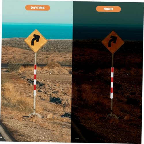 Veemoon Reflektierendes Klebeband Selbstklebend Hochreflektierende Warnfolie für Straßenpoller Verkehrs Elektropfähle Einfache Montage Sichtbarkeit für LKW zubehör und Einfahrten von Veemoon