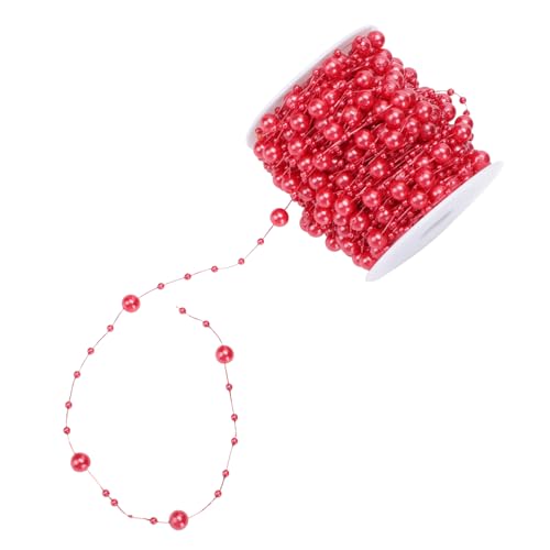 Veemoon Rote DIY Perlenkette aus Abs Kunststoff mit Flexibler Angelschnur Vielseitige Weihnachtsbaumdekoration für Festtags Partygestaltung Veemoon Rote DIY Perlenkette aus Abs Kunststoff mit Flexibler Angelschnur Vielseitige Weihnachtsbaumdekoration für Festtags Partygestaltung von Veemoon
