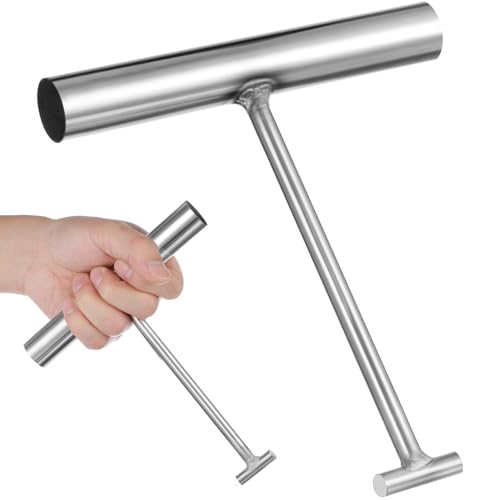 Veemoon Schachtschlüssel, Robuster T-förmiger Abflussgitterheber zum Anheben Und Entfernen von Deckelgittern, Ziehen Und Bewegen, Edelstahl Veemoon Schachtschlüssel, Robuster T-förmiger Abflussgitterheber zum Anheben Und Entfernen von Deckelgittern, Ziehen Und Bewegen, Edelstahl von Veemoon