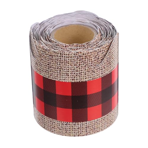 Veemoon Schwarzer und Roter Buffalo Plaid Rahmen Kariertes Flexibles Border Trim für Tafel Vielseitig Einsetzbar in Klassenzimmer Büro Party und Feiertagsdekoration Einfach Anzubringen von Veemoon