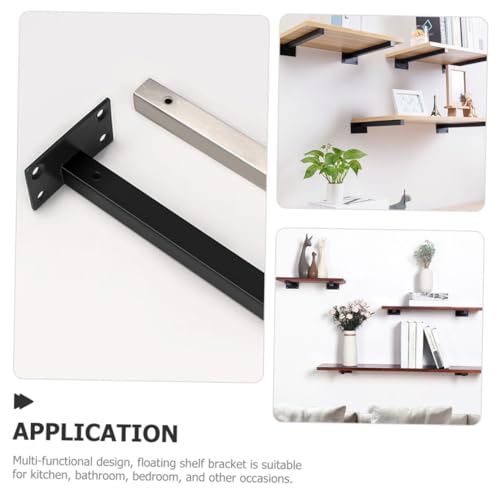 Veemoon Schwerlast Edelstahl Regalhalterung Wandmontage Unsichtbare Halterung für Schwebende Holzregale Vielseitig Rostfrei Stabiler Support für Küche und Wohnzimmer von Veemoon