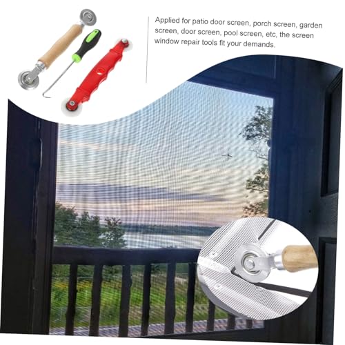 Veemoon Screen reparaturset mit Doppelten Kugellagerrollen und Spitzem Haken Aluminium fliegengitter werkzeug für Einfaches Entfernen und Andrücken von Fenster fliegengittern und Veemoon Screen reparaturset mit Doppelten Kugellagerrollen und Spitzem Haken Aluminium fliegengitter werkzeug für Einfaches Entfernen und Andrücken von Fenster fliegengittern und von Veemoon