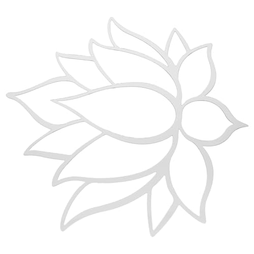 Veemoon Selbstklebender Lotus Wandspiegel Wanddeko Leicht zu Installierender Lotus Wandaufkleber für Wohnzimmer Schlafzimmer Esszimmer Natürliche Wandkunst von Veemoon