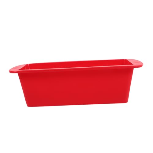 Veemoon Silikon Kastenform 25x11cm - Rechteckige Antihaft Backform Für Brot - Kuchen Hackbraten Und Quiche in Rot Ideal Für Kreative Backideen Und Einfache Reinigung von Veemoon