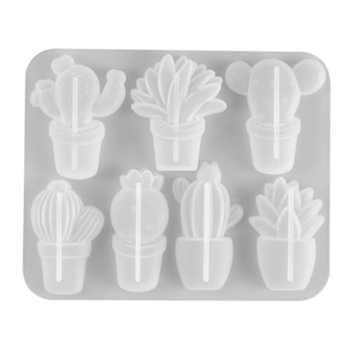 Veemoon Silikonform Kaktus DIY Epoxidharzform Gießform für Handgemachte Seife Schmuck Micro landschaft Dekoration mit Glatter Oberfläche und Vielseitiger Verzierung von Veemoon