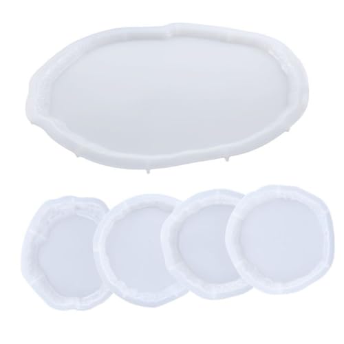 Veemoon Silikonform für Untersetzer und Tablett Flexible Reißfeste Gießformen für DIY Harzkunst Unregelmäßige Formen für Kreative Bastelprojekte Inklusive Ovalem Tray für Epoxidharz Veemoon Silikonform für Untersetzer und Tablett Flexible Reißfeste Gießformen für DIY Harzkunst Unregelmäßige Formen für Kreative Bastelprojekte Inklusive Ovalem Tray für Epoxidharz von Veemoon