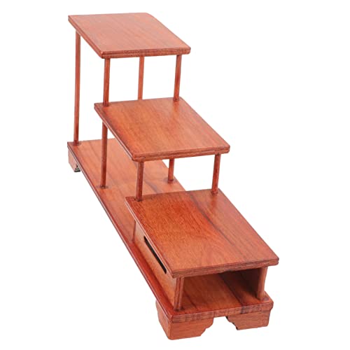Veemoon Stufiger Vintage Holz Display Riser Halter Robustes Holzständer mit Glatter Oberfläche Vielseitig für Figuren Blumentöpfe Teekannen und Dekorationen Langlebig und Einfach zu von Veemoon
