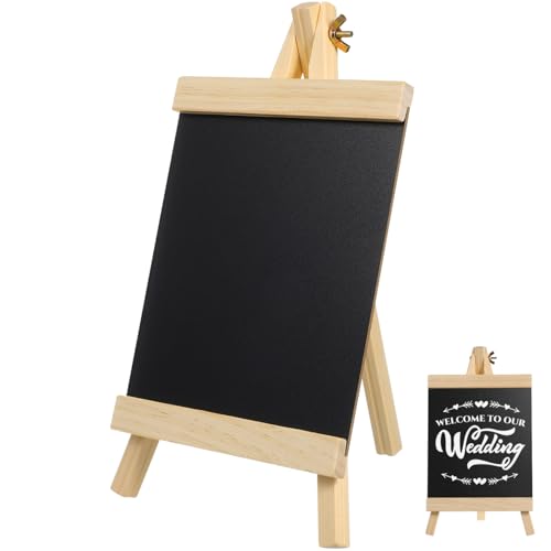 Veemoon Tafel Tisch-Kreidetafel Zum Beschriften, Klein Kreidetafel Mit StäNder Abwischbare Kreide-MenüTafel Schild HolzstäNder Tafel FüR Restaurants Bars CaféS Hochzeitsfeiern (6.6 * 6.2") von Veemoon