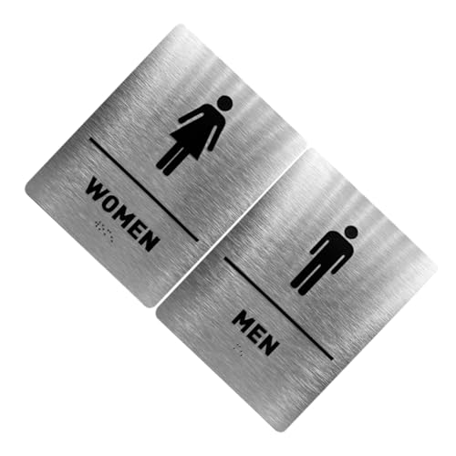 Veemoon Teiliges Metallschild für Waschräume mit Taktiler Braille Beschriftung Modernes Sichtbares Toilettenschild für und Damen für Büros und Restaurants Veemoon Teiliges Metallschild für Waschräume mit Taktiler Braille Beschriftung Modernes Sichtbares Toilettenschild für und Damen für Büros und Restaurants von Veemoon