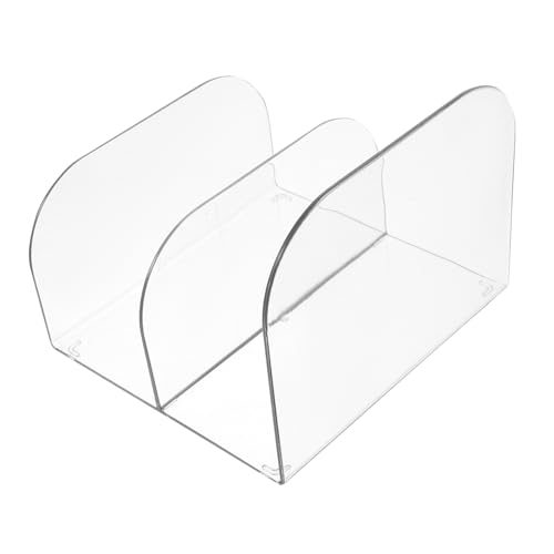 Veemoon Transparente Buchstütze Aus Kunststoff Stabile Basis Multifunktionaler Buch-Organizer Für Zeitschriften Und Akten Dekoratives Regalzubehör Für Büro Und Wohnzimmer von Veemoon