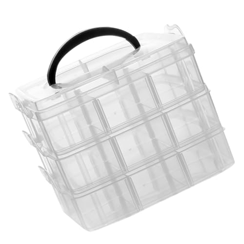 Veemoon Transparente Plastik Schmuckbox mit Lagigem Design und Fächern Leichte Aufbewahrungsbox für Haargummis und Kleinteile Tragbar und Stapelbar für Schreibtisch Ordnung Veemoon Transparente Plastik Schmuckbox mit Lagigem Design und Fächern Leichte Aufbewahrungsbox für Haargummis und Kleinteile Tragbar und Stapelbar für Schreibtisch Ordnung von Veemoon