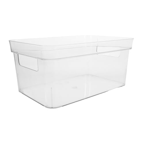 Veemoon Transparente Speicherbox Kleine stationäre Mülleimer Bad Organizer Badezimmer-Arbeitsplatten-Organizer Kosmetikhalter für die Arbeitsplatte Bürospeicherzubehör das von Veemoon