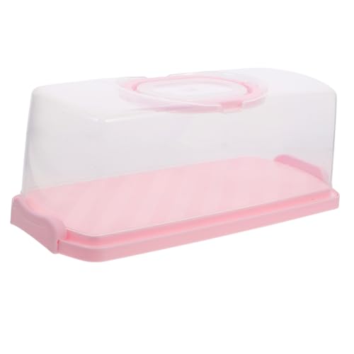 Veemoon Transparente Brotbox mit Deckel Rechteckig aus Lebensmittelechtem Kunststoff Tragbar für Kuchen und Kekse Luftdicht von Veemoon