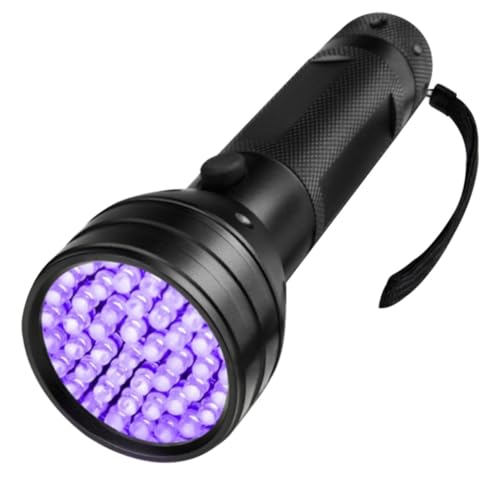 Veemoon UV LED Taschenlampe Schwarzlicht mit Anti rutsch design Wasser Stoßfest Kompakt und Leicht für Camping Jagd Tier urin erkennung und Mineralien detektion Inklusive Tragriemen von Veemoon