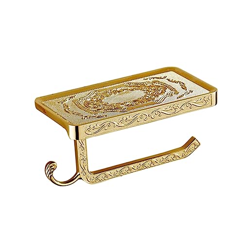 Veemoon Vergoldeter Rollenpapierhandtuchhalter Toilettenpapierhalter Handyhalter Aluminium-lagerregal Multifunktionale Wandhalterung Für Badezimmer Veemoon Vergoldeter Rollenpapierhandtuchhalter Toilettenpapierhalter Handyhalter Aluminium-lagerregal Multifunktionale Wandhalterung Für Badezimmer von Veemoon