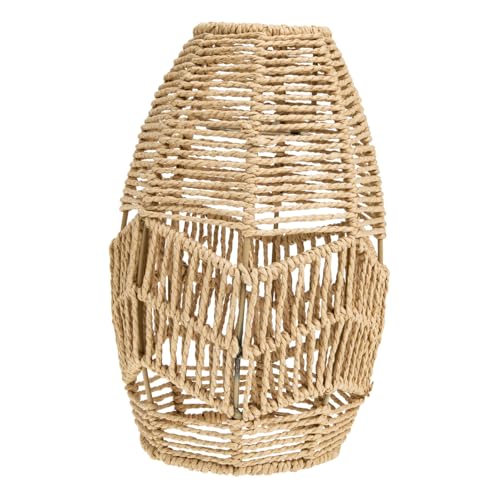Veemoon Vintage Deckenlampe Papierseil Lampenschirm Hängend Kreativ Imitation Rattan Geflochten Robust Langlebig für Wohnzimmer Schlafzimmer Restaurant Beleuchtung von Veemoon