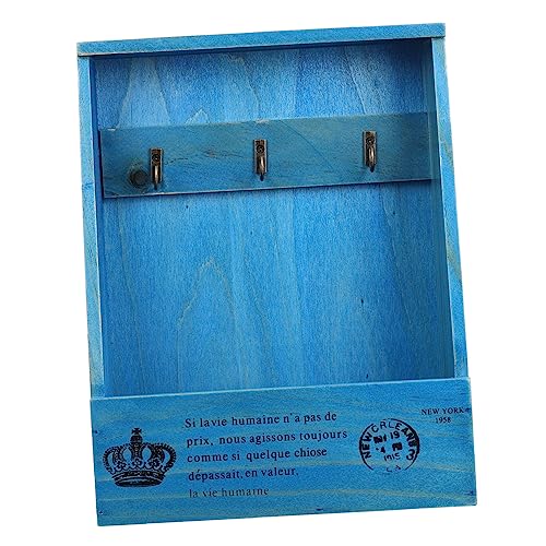 Veemoon Vintage Wandhängender Schlüsselaufbewahrungsbox aus Holz Praktische Langlebige Schlüsselbox für Zuhause Dekorative Wandhalterung zur Organisierten Schlüsselaufbewahrung für Flur von Veemoon