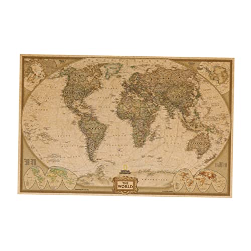 Veemoon Wandgemälde Poster mit Weltkarte world map poster weltkarte poster Embleme Vintage-Dekor Wandtattoos Bastelplakat Kraftpapier Wandaufkleber Ladenschild das Schild schmücken von Veemoon