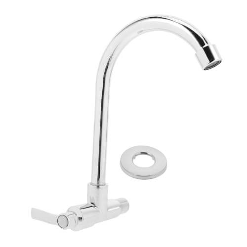 Veemoon Wandmontierter Küchen wasserhahn aus Langlebigem Kupfer Horizontaler Einhebel kaltwasserhahn Drehbar Praktisches Design für Spüle Geeignet für Haushalt und Küchenbecken Einfacher Veemoon Wandmontierter Küchen wasserhahn aus Langlebigem Kupfer Horizontaler Einhebel kaltwasserhahn Drehbar Praktisches Design für Spüle Geeignet für Haushalt und Küchenbecken Einfacher von Veemoon