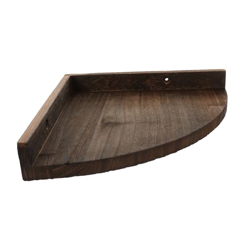 Veemoon Schwebendes Wandregal aus Holz Eckregal für Wohnzimmer und Schlafzimmer Rustikales Design Wandmontage für Bücher und Kleinutensilien von Veemoon