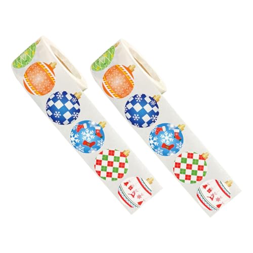 Veemoon Weihnachtsaufkleber Selbstklebende und Briefumschlag Etiketten mit Starkem Weihnachtsdeko für Kuchenverpackung und Geschenkversiegelung von Veemoon