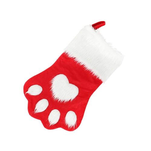 Veemoon Weihnachtsstrümpfe Aus Plüsch Mit Hundekrallenmuster Als Weihnachtsdekoration Für Baum Kamin Tür Und Wand Hängende Deko Für Weihnachts-Feier Geschenke-Taschen Veemoon Weihnachtsstrümpfe Aus Plüsch Mit Hundekrallenmuster Als Weihnachtsdekoration Für Baum Kamin Tür Und Wand Hängende Deko Für Weihnachts-Feier Geschenke-Taschen von Veemoon