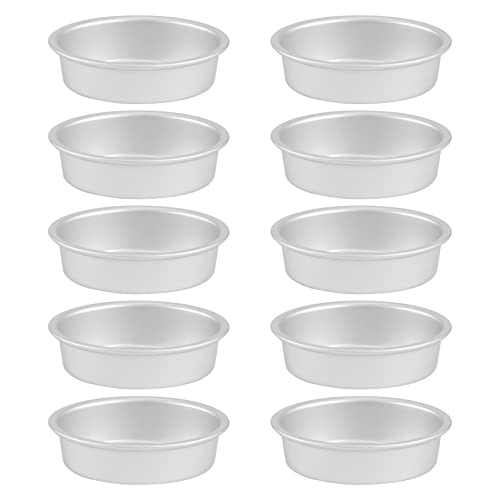 Veenewy 10 Stück Mini-Ovalei-Form aus Aluminiumlegierung - Hochwertige Kuchenform für Käsekuchen, Brot, Pudding und mehr von Veenewy