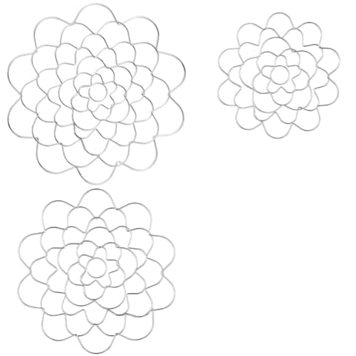 Veenewy Blumenfrosch für Blumenarrangement aus Metall, leicht zu arrangieren (5 Zoll, 6 Zoll, 7 Zoll), 3-teilig von Veenewy