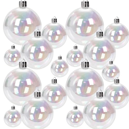 18 PCs/Set Clear Ornament Bugs Clear B.Ubles 4-Größen elektroplierte Kunststoff-Irisierende Ornamente Weihnachtsbällchen mit hängenden Ringen Weihnachten Kugeln für Geburtstag Weihnachtsbaumdeko 18 PCs/Set Clear Ornament Bugs Clear B.Ubles 4-Größen elektroplierte Kunststoff-Irisierende Ornamente Weihnachtsbällchen mit hängenden Ringen Weihnachten Kugeln für Geburtstag Weihnachtsbaumdeko von Veesper
