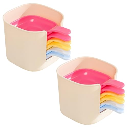 2 Set -Dip -Sauce -Teller mit Halter kleine wiederverwendbare Sauceschalen mit Griff -PP -Stapelgewürzbechern für BBQ Party Küche Küche Ess- und Hausbedienung 2 Set -Dip -Sauce -Teller mit Halter kleine wiederverwendbare Sauceschalen mit Griff -PP -Stapelgewürzbechern für BBQ Party Küche Küche Ess- und Hausbedienung von Veesper