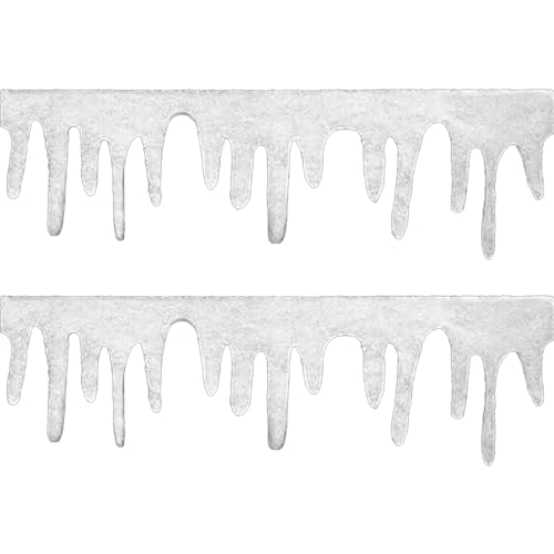 2pcs Schneedecke 47x14 Zoll DIY Künstliche Winterdekoration Einfach zu schneiden Weihnachtsdorf Ausstellung Mantel Tischkamin Fenster Urlaub Wunderland Dekor von Veesper