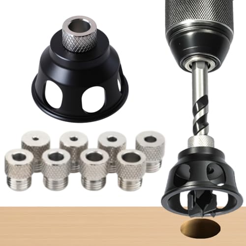 Bohrer Jig für gerade Löcher 9pcs Aluminiumlegierung selbstzentrierender Dübel Jig mit 3 bis 10 -mm Bohrer Jig für gerade Löcher 9pcs Aluminiumlegierung selbstzentrierender Dübel Jig mit 3 bis 10 -mm von Veesper