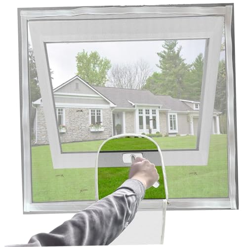 Fensterbildschirme für Hausfenster 47 x 47 Zoll Reißverschluss Öffnung Mesh Bildschirm Einstellbares Klebstoff -DIY -Netto -Bildschirm Ersatz für Home Schlafzimmer Küche Fensterbildschirme für Hausfenster 47 x 47 Zoll Reißverschluss Öffnung Mesh Bildschirm Einstellbares Klebstoff -DIY -Netto -Bildschirm Ersatz für Home Schlafzimmer Küche von Veesper