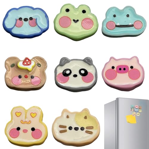 Kühlschrankmagnete 8pcs süße Cartoon Tier Kühlschrank Magnete Dekorative Aufkleber für Küche Whiteboard DIY Accessoires Kinderzimmerdekoration von Veesper