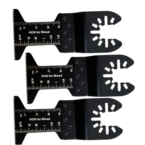 Oszillierende Werkzeugblätter 3PCs Universal Schnellfreisetzungs -Multi -Werkzeugsägen -Klingen für Hartmaterial, Nägel, Metall, Holzschneiden und Präzisions -DIY -Projekte von Veesper