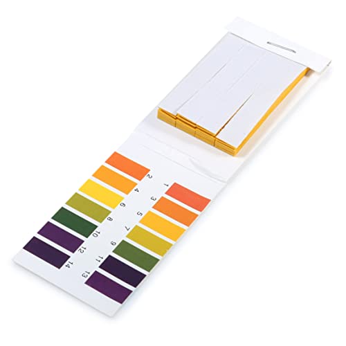 PH-Papier, pH-Lastmuspapier 1-14 Alkalinsäure Testpapier tragbares Wasser Lackmus-Test Kit Lackmuspapier PH-Teststreifen 1Pack (80pcs) von Veesper