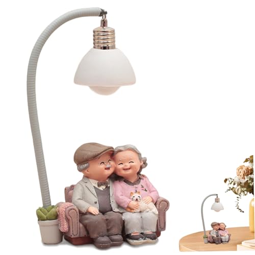 Paarstatue, 4x7x2 Ehemann & Ehefrau Figur an Jubiläumsgeschenken für Eltern, umweltfreundliche Mehrzweckgeschenke für ältere Paare Jubiläum Valentines Geschenke von Veesper