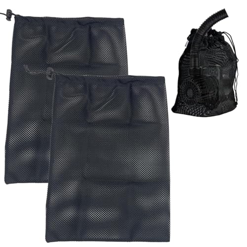 Pumpenfilterbeutel 2 Packung 12x16 Zoll Polyester Fine Mesh Pump Barriere -Beutel mit Kordel für Fountain Schwimmbad Teichschutz Außenteich Filterzubehör von Veesper