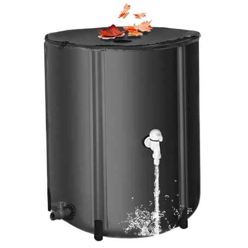 Regenwassersammlung Fass 26 Gallonen UV-resistent zusammenkapsibler Regenfass mit 2-Wege von Veesper