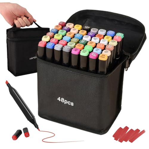 Veesper 48pcs Farbmarker Set, Dual Tipp von Veesper